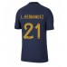 Frankrijk Lucas Hernandez #21 Voetbalkleding Thuisshirt WK 2022 Korte Mouwen